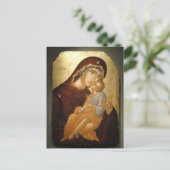 Icoon van de Moeder Gods en het Christuskind Briefkaart (Staand voorkant)