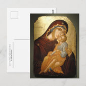 Icoon van de Moeder Gods en het Christuskind Briefkaart (Voorkant / Achterkant)