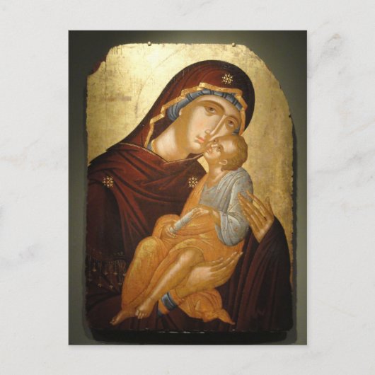 Icoon van de Moeder Gods en het Christuskind Briefkaart (Voorkant)