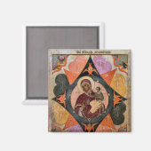 Icoon van de Moeder Gods van de brandende Struik Magneet (Voorkant / Achterkant)