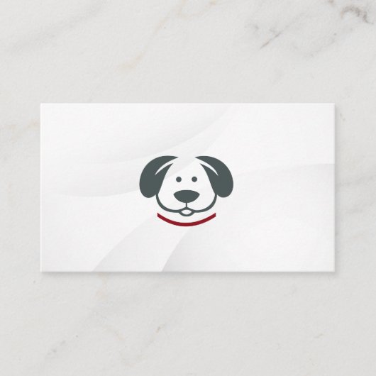 Icoon van een schattige hond visitekaartje (Voorkant)
