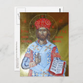 Icoon van Heer Jezus Christus Hoge Priester voor a Briefkaart (Voorkant / Achterkant)