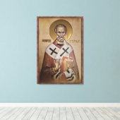 Icoon van het Sint-Nicolaasframe 2 Canvas Afdruk (Insitu (Houten vloer))