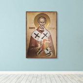 Icoon van het Sint-Nicolaasframe 2 Canvas Afdruk (Insitu (Houten vloer))