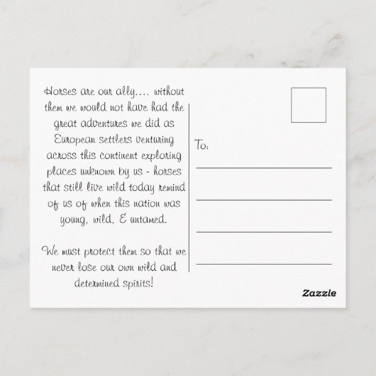 Icoon van het Wilde Westen - Briefkaart (Achterkant)