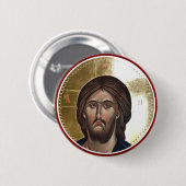 Icoon van Jezus Christus Pantocrator Ronde Button 5,7 Cm (Voorkant /achterkant)