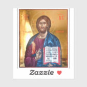 Icoon van Jezus Christus Pantocrator Sticker (Vel)