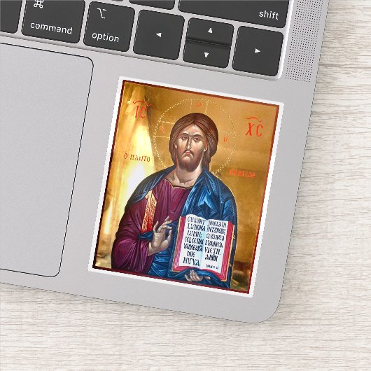 Icoon van Jezus Christus Pantocrator Sticker (Detail)
