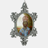 Icoon van Jezus Tin Sneeuwvlok Ornament (Links)