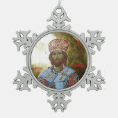 Icoon van Jezus Tin Sneeuwvlok Ornament (Voorkant)