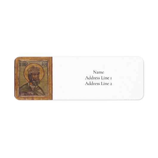 Icoon van Job Orthodox Christelijk Byzantijns Etiket (Voorkant)