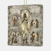Icoon van Johannes de Doper, engel van de woestijn Keramisch Ornament (Links)