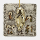 Icoon van Johannes de Doper, engel van de woestijn Keramisch Ornament (Achterkant)