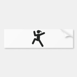 icoon van klimmeisje bumpersticker