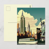 Icoon van New York City op ansichtkaart Briefkaart (Voorkant / Achterkant)