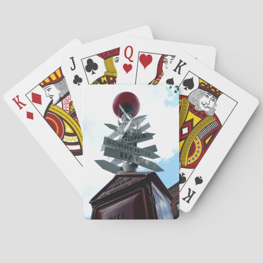 Icoon van richtingbord in North End Pokerkaarten (Achterkant)