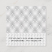 Icoon van rode wijn glas | Stof met witte weving Vierkante Visitekaartje (Achterkant)