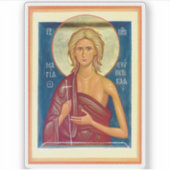 Icoon van St. Maria van Egypte  Sticker (Voorkant)