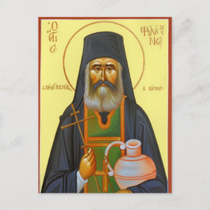 Icoon van St. Philoumenos de Nieuwe Hiëromartelaar Briefkaart