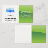 Icoon van zonnepaneel | Schone Energie Visitekaartje (Voorkant / Achterkant)