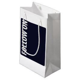 Icoon & volg op Logo Button Gift Bag Klein Cadeauzakje