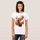 Icoon Zilver ABSTRACTE KUNST Modeprint T-shirt (Voorkant volledig)