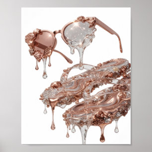 Icoon Zilver ABSTRACTE KUNST Modern Design Poster