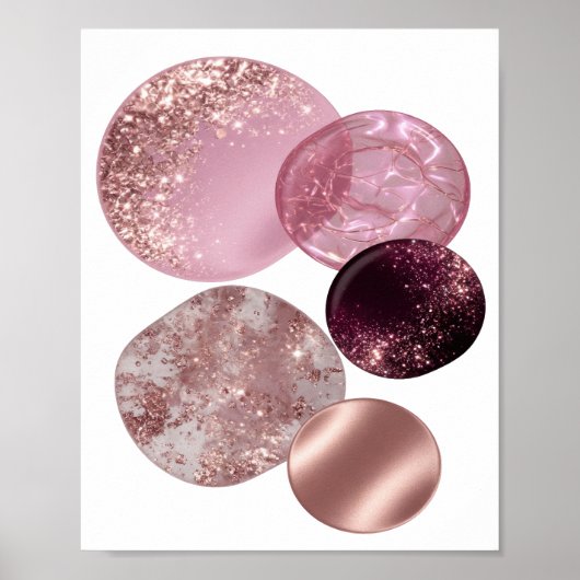 Icoon Zilver ABSTRACTE KUNST Poster (Voorkant)