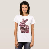 Icoonontwerp van abstract roze kunst t-shirt (Voorkant volledig)