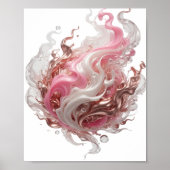 Icoonontwerp van zilver ABSTRACTE KUNST Statement Poster (Voorkant)