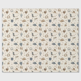 Icoonpatroon Western Vintage Cadeaupapier