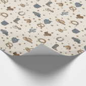 Icoonpatroon Western Vintage Cadeaupapier (Hoek)