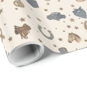 Icoonpatroon Western Vintage Cadeaupapier (Rol Hoek)