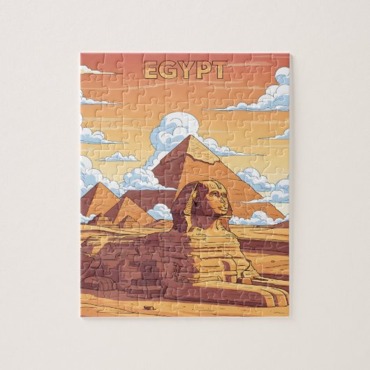 Icoonpiramides en sfinx van Egypte Legpuzzel (Verticaal)