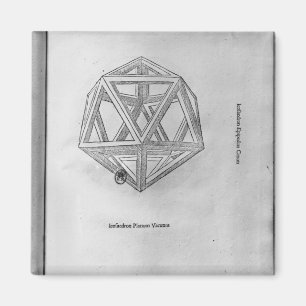 Icosahedron uit de "De Divina Proportione" Magneet