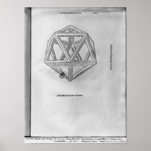 Icosahedron uit de "De Divina Proportione" Poster