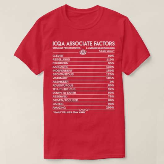 Icqa Associate Icqa Associate Icqa Associate Facto T-shirt (Design voorkant)