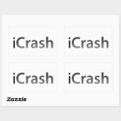 iCrash rectangle sticker (Vel)