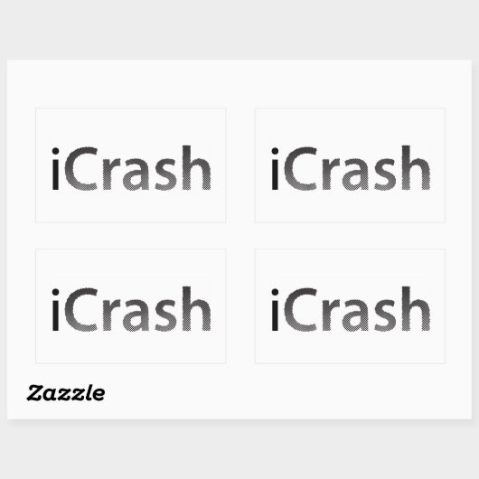 iCrash rectangle sticker (Vel)
