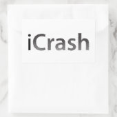 iCrash rectangle sticker (Tas)