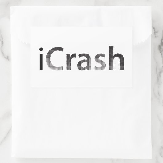 iCrash rectangle sticker (Tas)