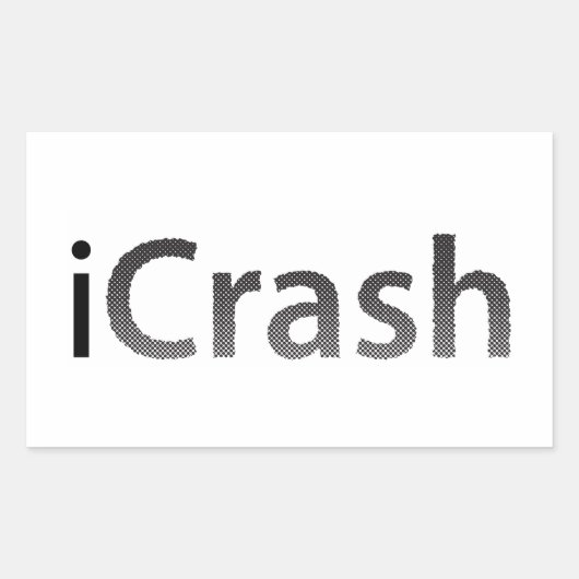 iCrash rectangle sticker (Voorkant)