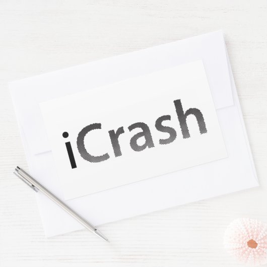 iCrash rectangle sticker (Envelop)