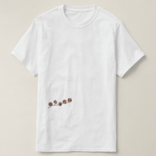 ICRed – Voor bloemen horizontaal en Achterkant T-shirt