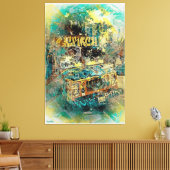 Icrème graffiti truck Missiondistrict San Francisc Canvas Afdruk (Insitu (Woonkamer))