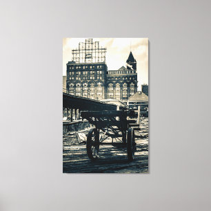 ICRR Centraal station Chicago Railroad Train 1960 Canvas Afdruk