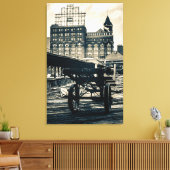ICRR Centraal station Chicago Railroad Train 1960 Canvas Afdruk (Insitu (Woonkamer))