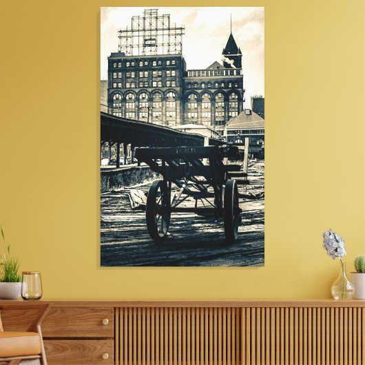 ICRR Centraal station Chicago Railroad Train 1960 Canvas Afdruk (Insitu (Woonkamer))