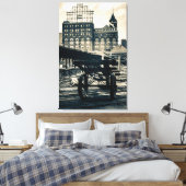 ICRR Centraal station Chicago Railroad Train 1960 Canvas Afdruk (Insitu (Slaapkamer))