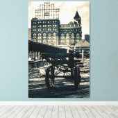 ICRR Centraal station Chicago Railroad Train 1960 Canvas Afdruk (Insitu (Houten vloer))
